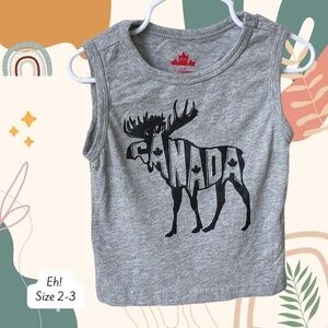 3/$10 Eh! Size 2-3 Canada Tank Top